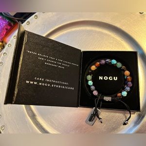 🌈🌈 NOGU Rainbow Chakra 7 Gemstone Double Macrame Bracelet 🌈🌈